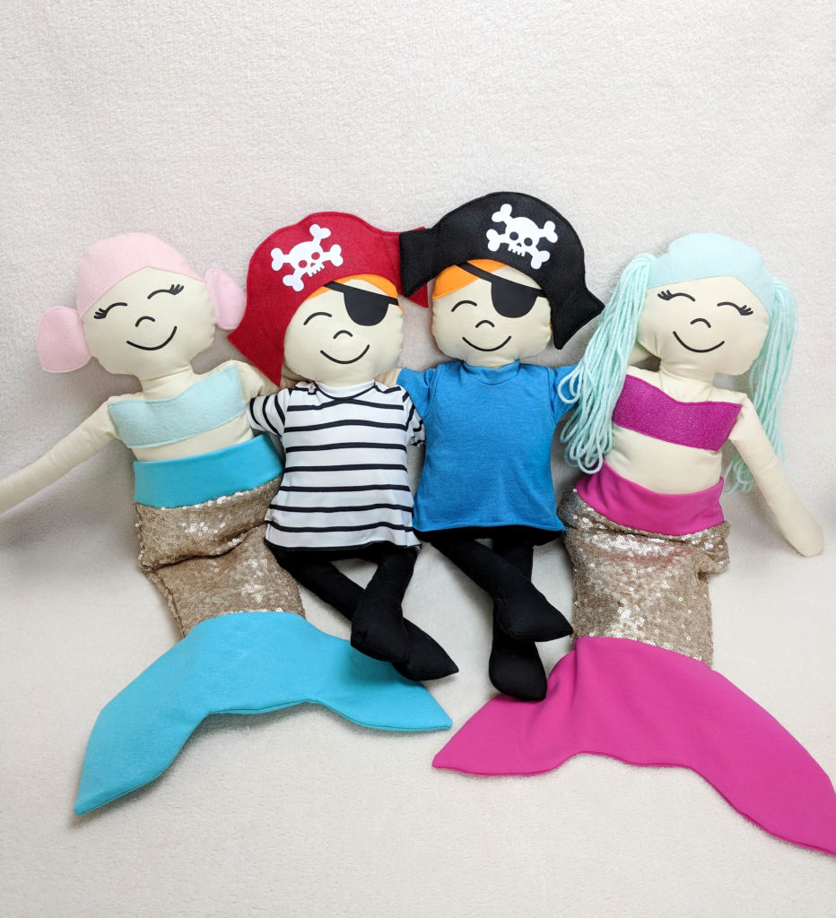 pirate and mermaid dolls