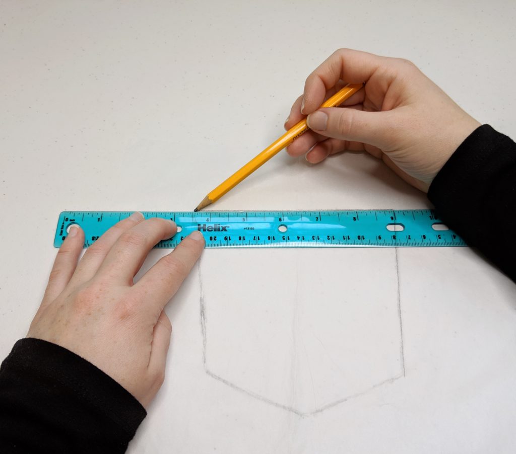 straightening traced lines with a ruler 