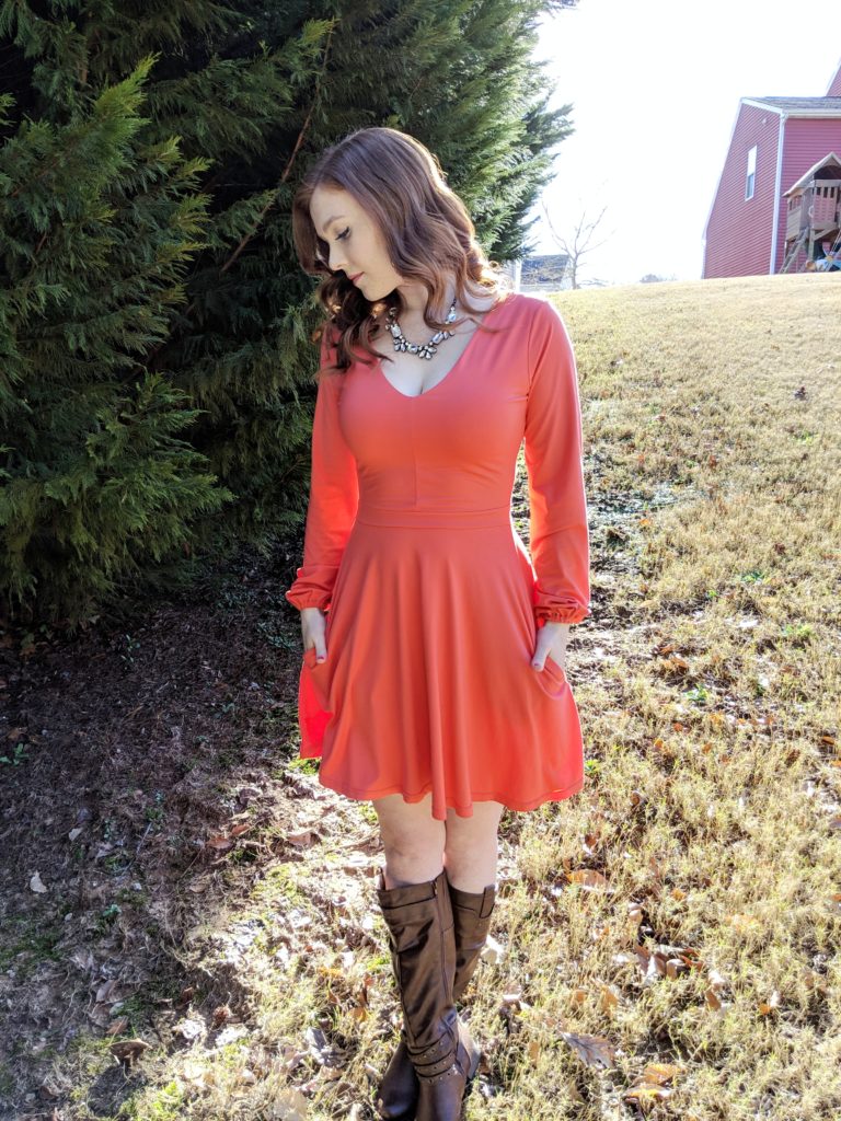 Spring dress with pockets