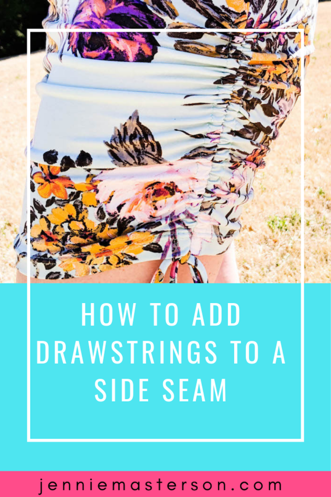 How to add drawstrings to a side seam 