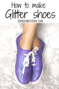 How to Make Glitter Shoes - Jennie Masterson