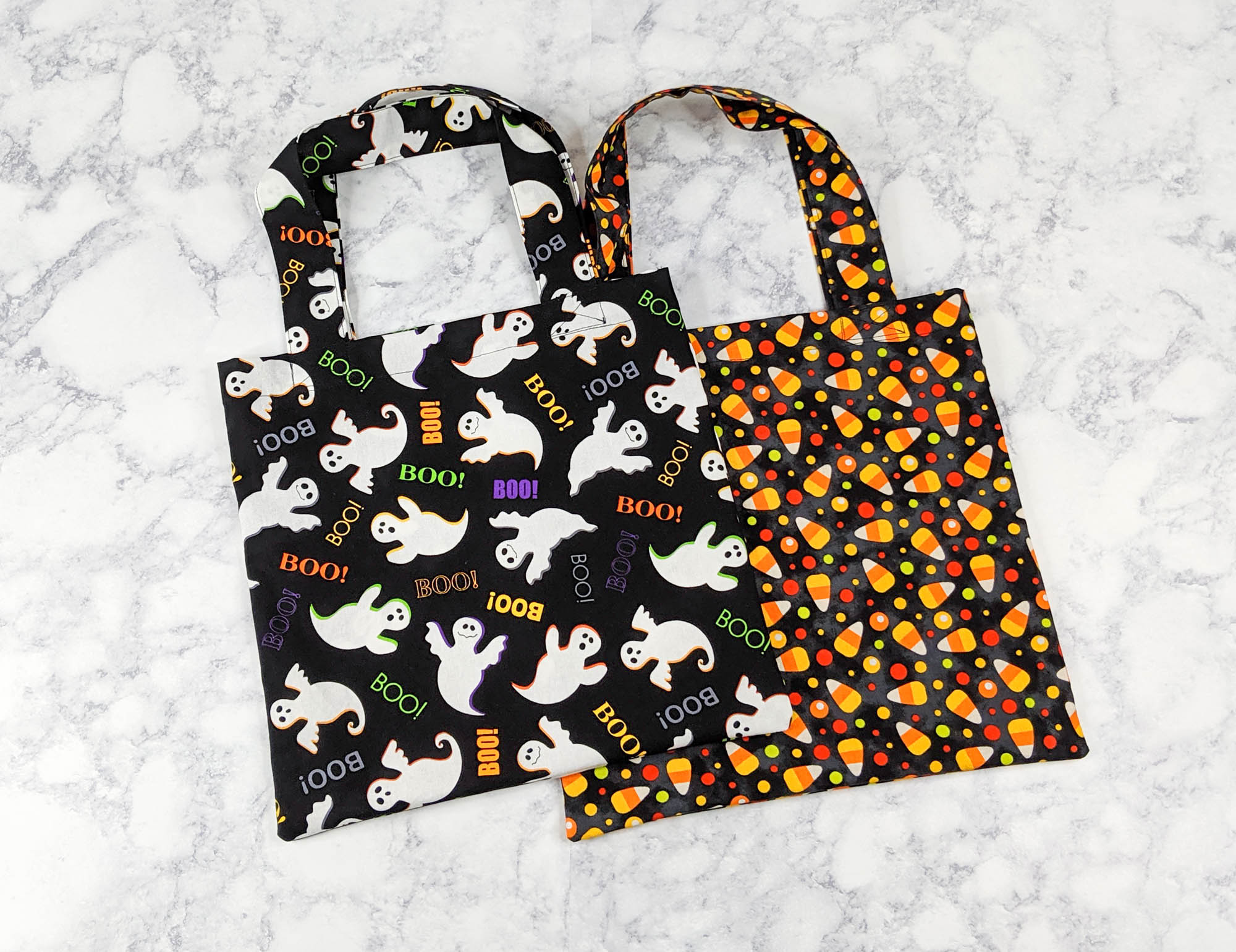 Easy Trick or Treat Bags (Free Sewing Pattern)