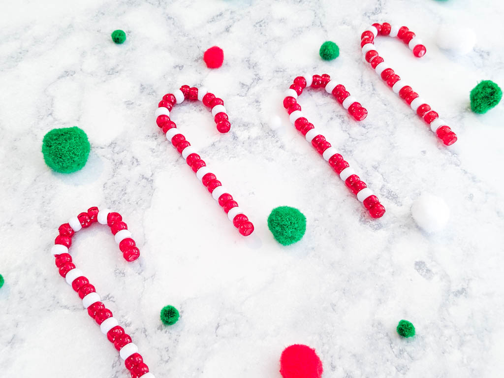 DIY Candy Cane Christmas Ornaments Kids Craft