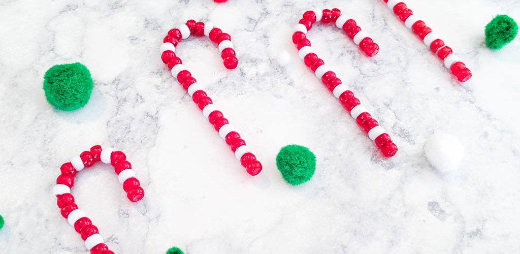 Candy Cane DIY Christmas Ornament for Preschoolers