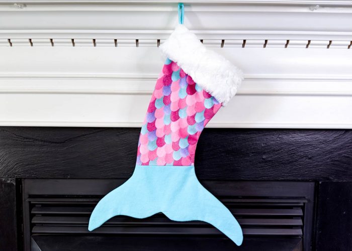 mermaid tail christmas stocking