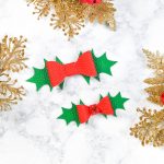 How to Make Holly Hair Bows: FREE SVG and PDF Pattern