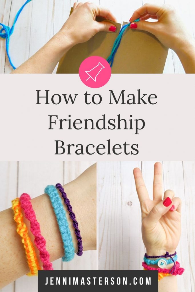 How to make friendship bracelets pinterest image.