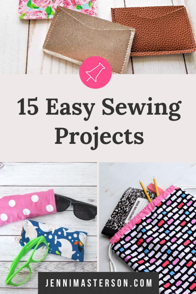 Easy sewing projects for beginners pinterest image.