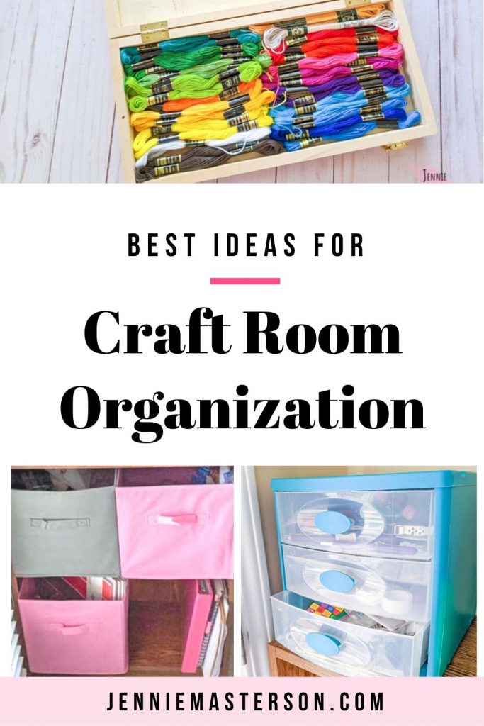 Craft Room Organization pinterest image.