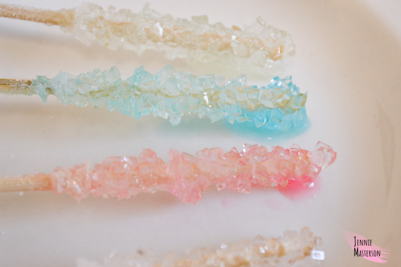 colored rock candy
