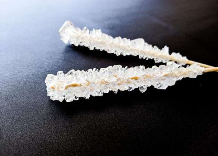 two rock candy sticks