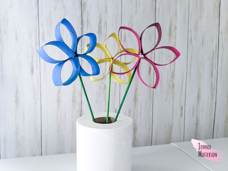 Easy Flowers from Toilet Paper Rolls - Jennie Masterson