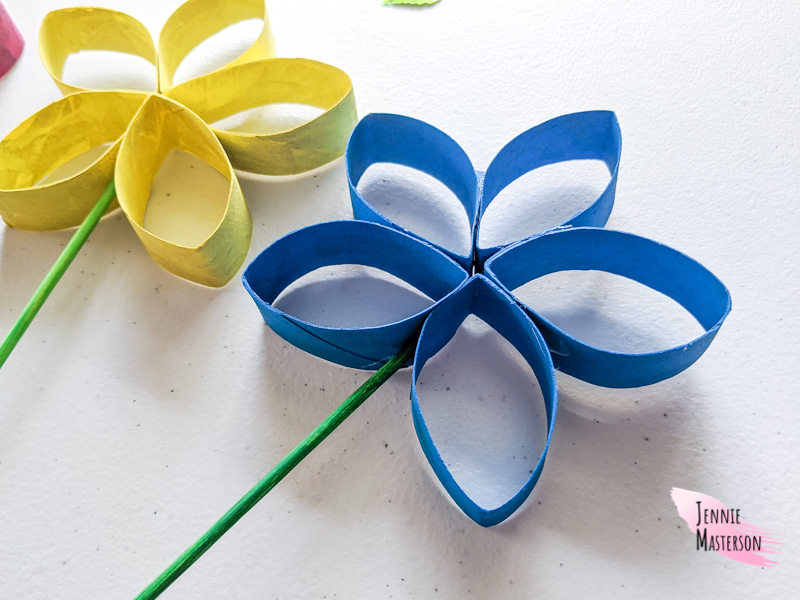 Easy Flowers from Toilet Paper Rolls - Jennie Masterson