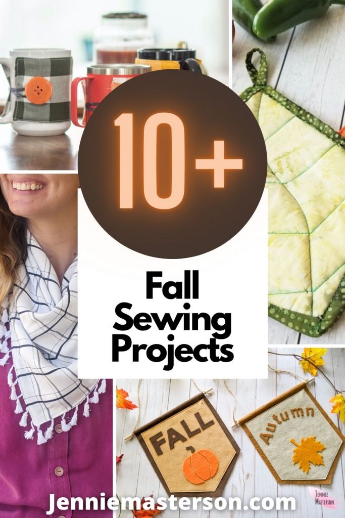 10 plus fall sewing projects pinterest image.