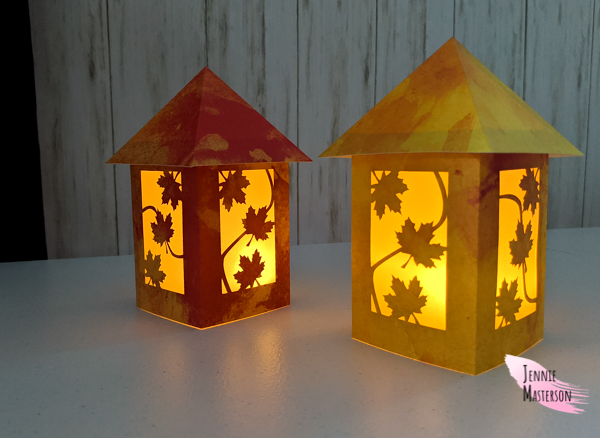 How to Make a Fall Leaf Lantern | Free SVG