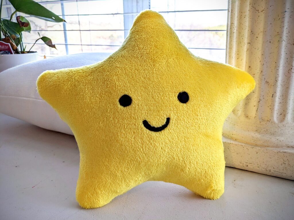 Yellow star plushie